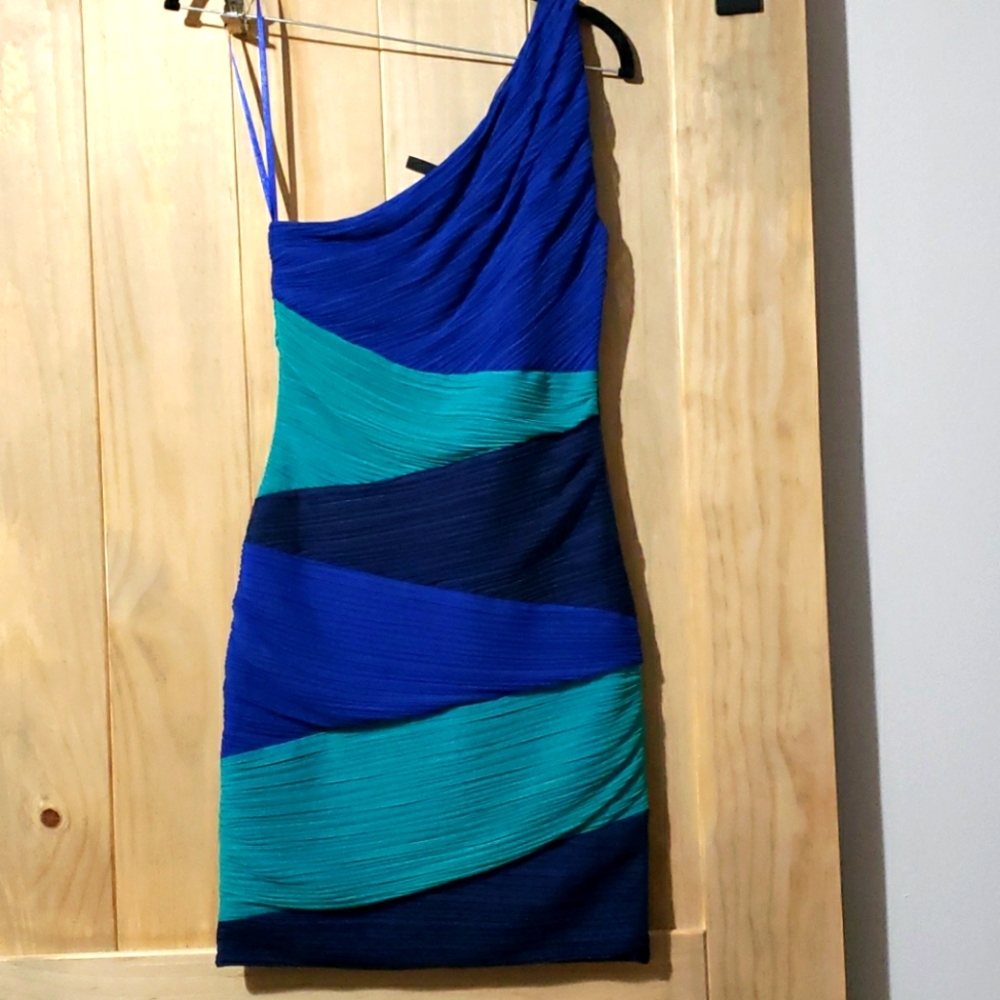 NWT BCBG One Shoulder Kira Dress Sz Small